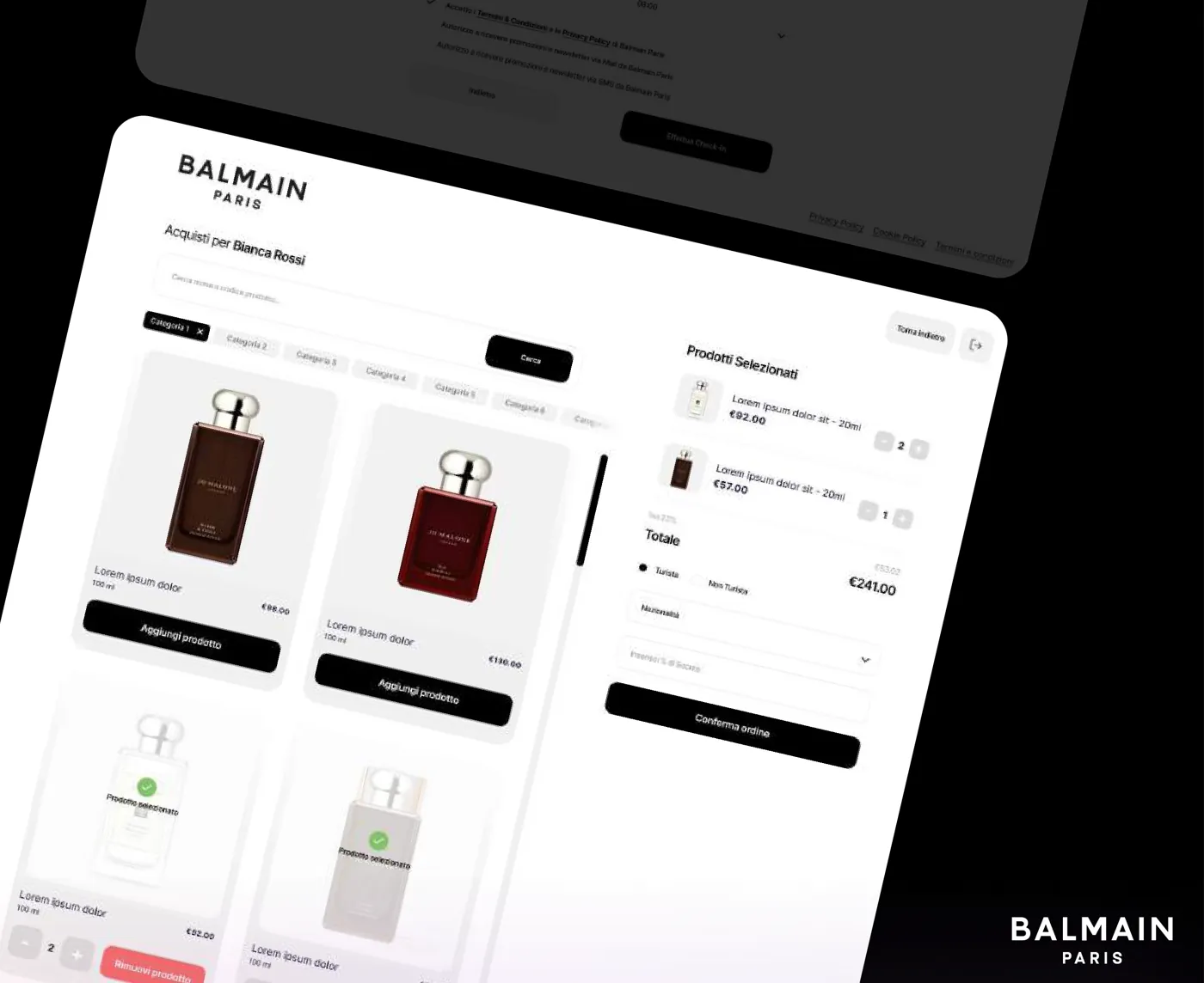 Balmain – progetto di Paolo Corazzini